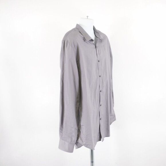 Structure Gray Striped Slim Fit XL Collared Dress Shirt Long Sleeve - Picture 6 of 9